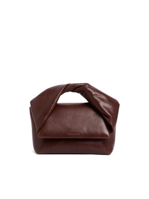 twisted-handle leather tote bag