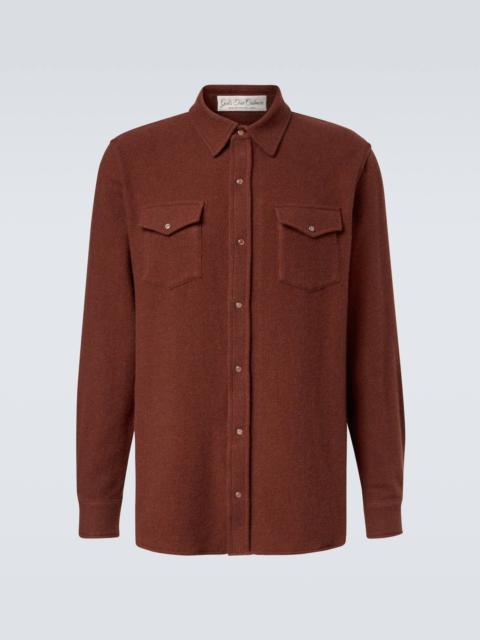 Cashmere shirt with sunstone