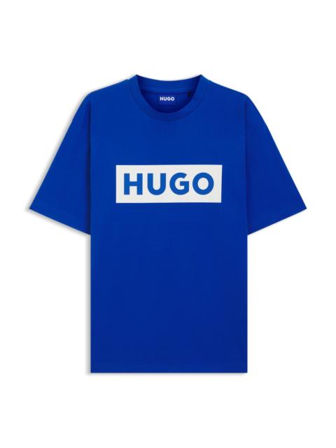 COTTON-JERSEY T-SHIRT WITH BLUE LOGO