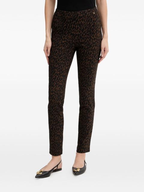 leopard-pattern trousers