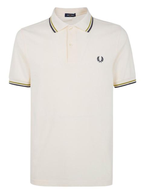 contrast-trim polo shirt