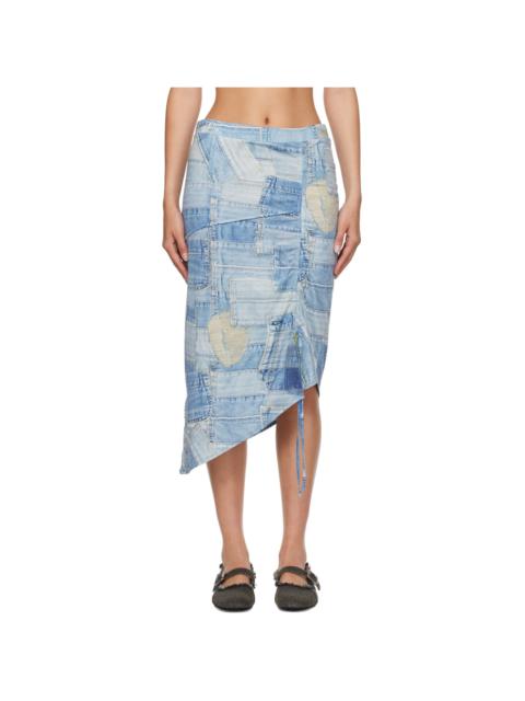 Blue Anja Midi Skirt