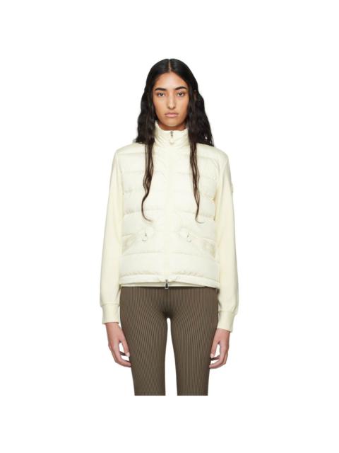 Off-White Paneled Down Cardigan