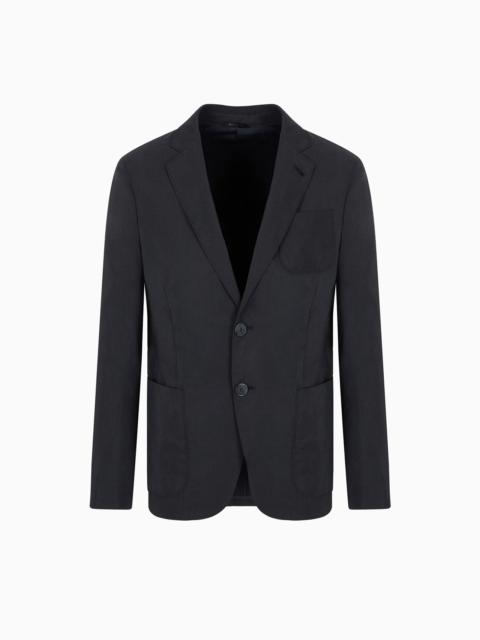 Upton Line single-breasted jacket in a silk-blend twill