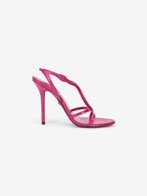 Leather Sandals with Snake Detail