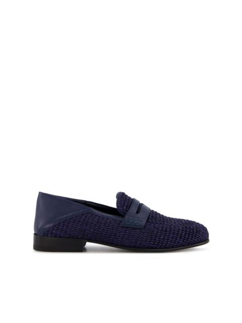 Padstow woven-raffia loafers
