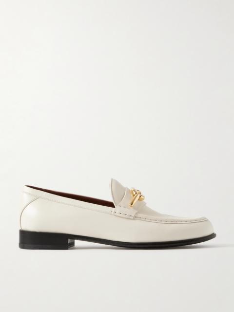 Vlogo Gate Embellished Leather Loafers