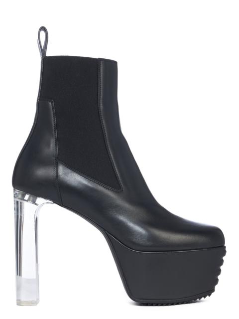 Minimal Grill Beatle leather platform ankle boots