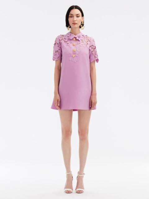 MIXED BOTANICAL GUIPURE SHIFT DRESS