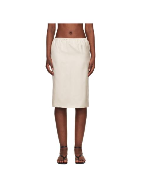 Off-White Vasali Silk Twill Midi Skirt