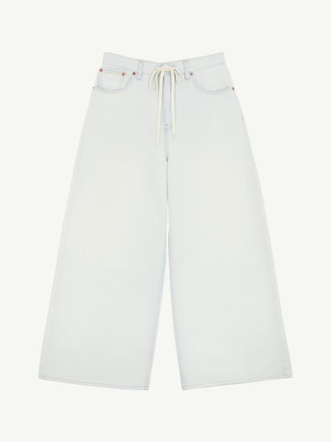 Lightweight Denim Low-Waist Trousers