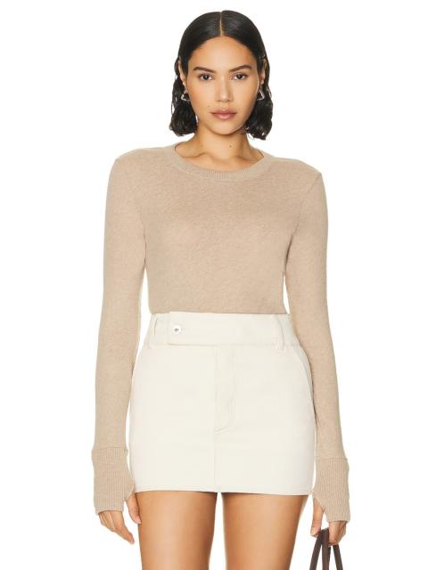 Cashmere Easy Cuffed Crew Neck Sweater
