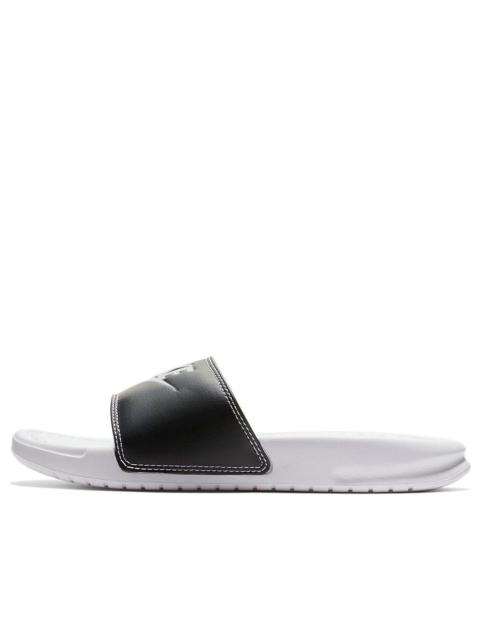 (WMNS) Nike Benassi Slide Just Do It Pack White (W) 'Black White' 343881-105