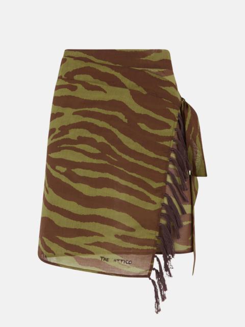 DARK GREEN AND DARK BROWN PAREO