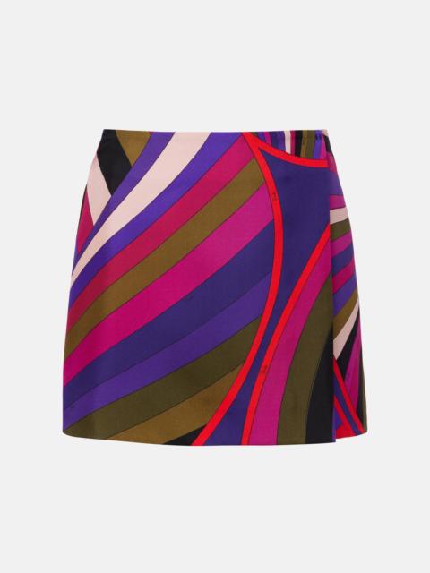 Iride silk wrap skirt