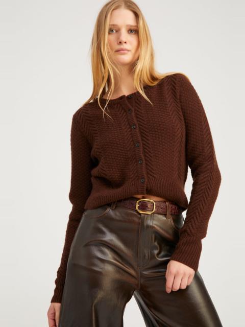 AMERICANO CASHMERE CABLE KNIT CARDIGAN