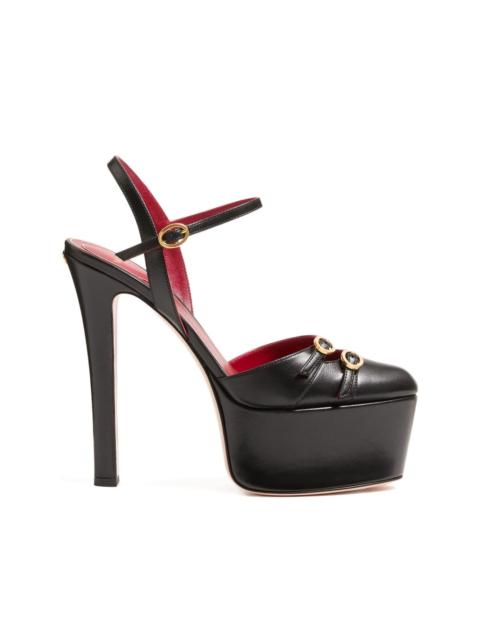 145mm Crasher platform-buckle pumps
