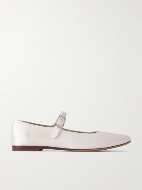Satin Mary Jane Ballet Flats