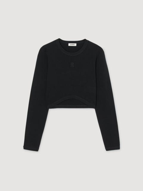 CROPPED EMBROIDERED T-SHIRT