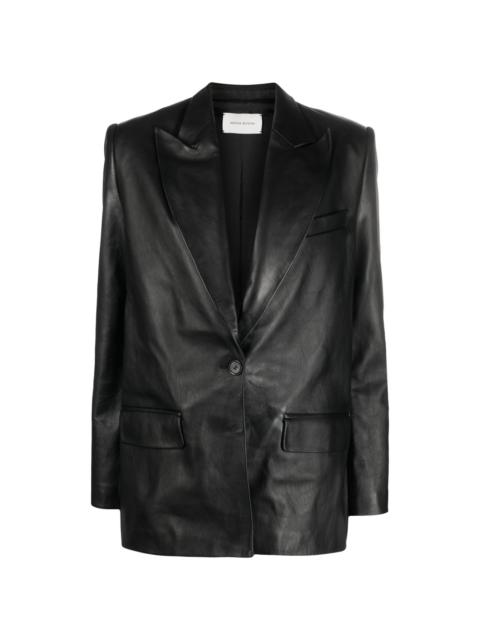 peak-lapels sheepskin blazer
