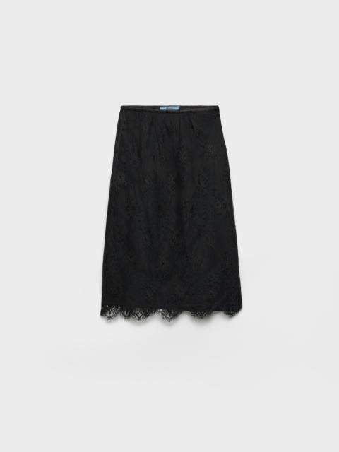 Lace pencil skirt