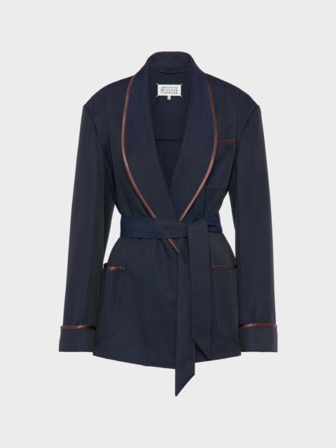Wool robe de chambre jacket