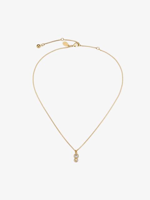 JC Pearl Cube Pendant
Gold Metal Pendant with Pearl and Crystal Cube