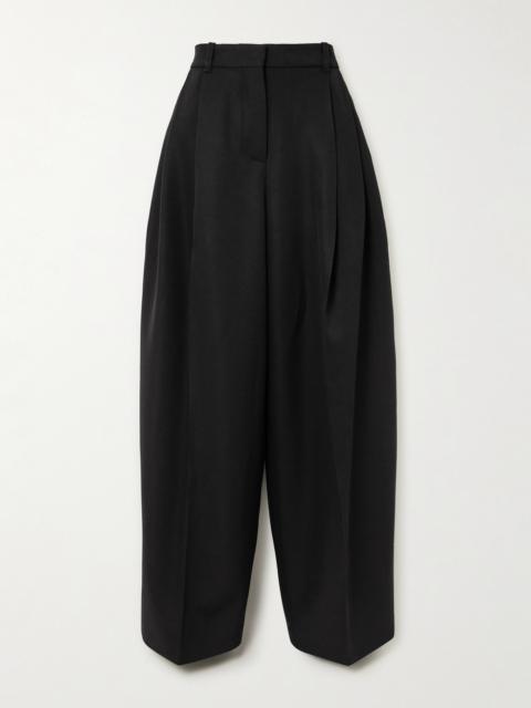D'homme Pleated Wool Wide-leg Pants