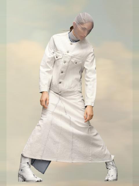 Collarless Denim Jacket