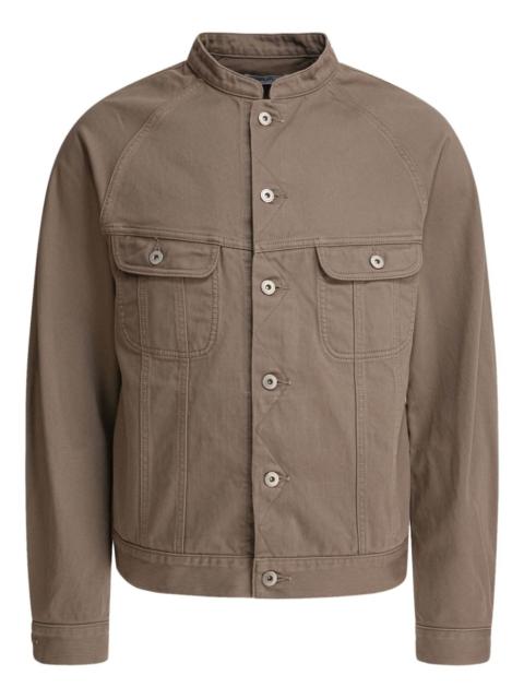 mandarin-collar buttoned jacket