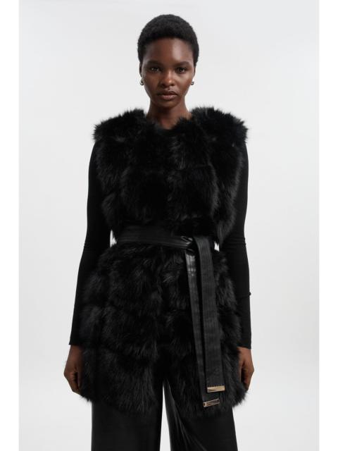Faux Fur Panelled Gilet