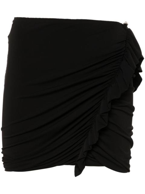 ruffled mini skirt