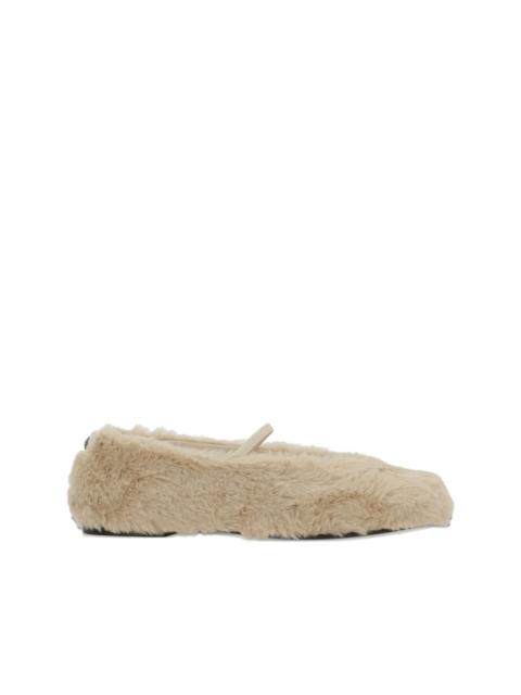 Cindy faux-fur ballet flats