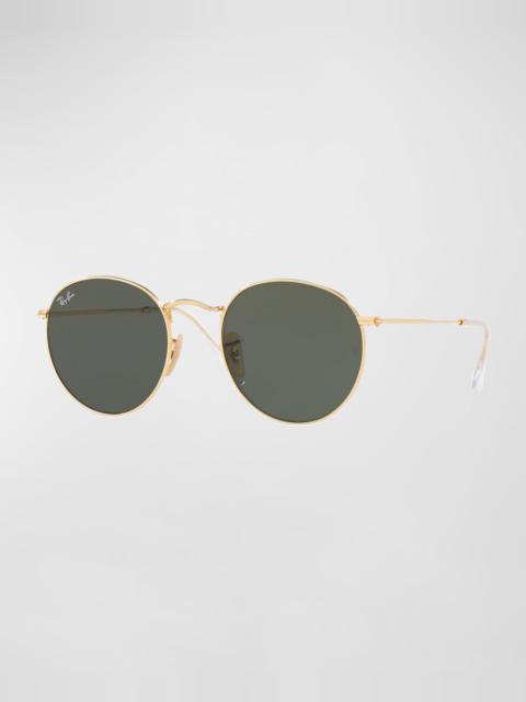 Gradient Round Metal Sunglasses, 53MM
