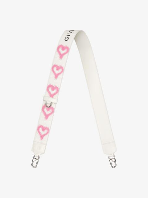 STRAP IN 4G LEATHER WITH GIVENCHY LOVE PRINTS