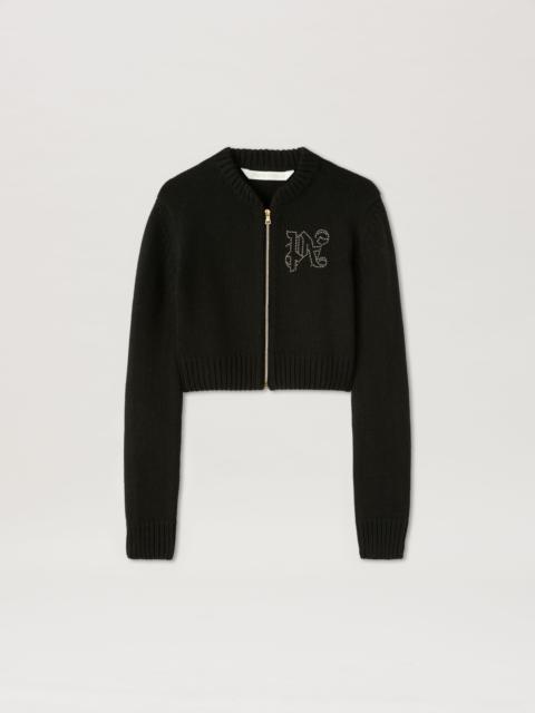 Monogram Stud Zip Sweater