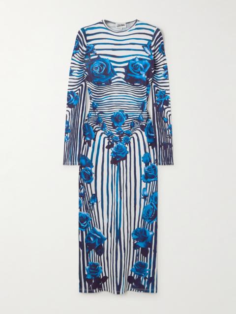 Printed Stretch-jersey Midi Dress
