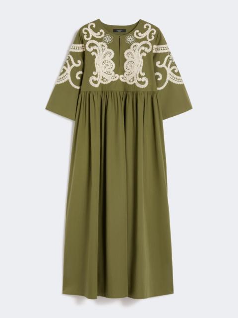 Soft cotton poplin dress - KAKI