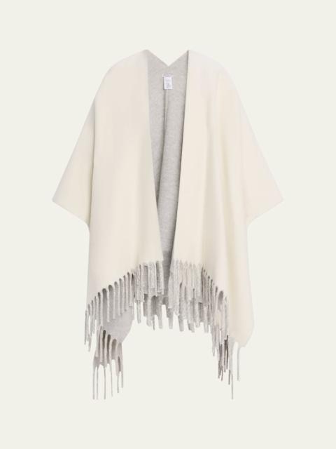Reversible Cashmere Poncho