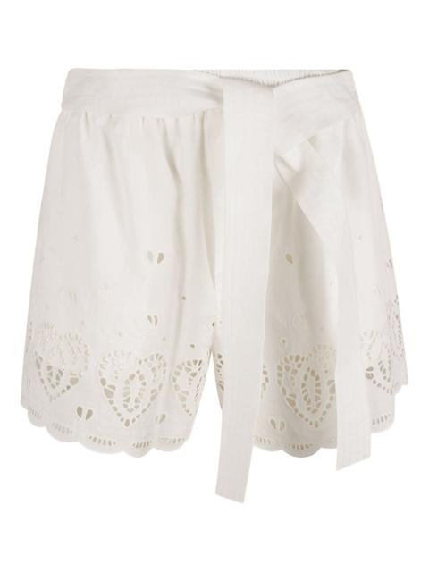 heart-patterned shorts