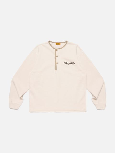 HENLEY NECK SWEATSHIRT