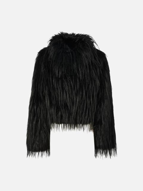 FUR-EFFECT PEA COAT