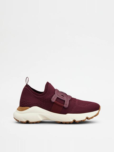 KATE SNEAKERS IN TECHNICAL FABRIC - BURGUNDY