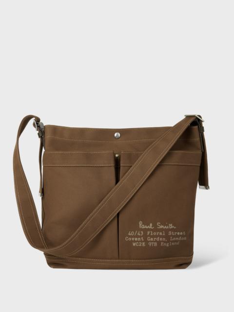 Organic-Cotton Blend Khaki Tote Bag