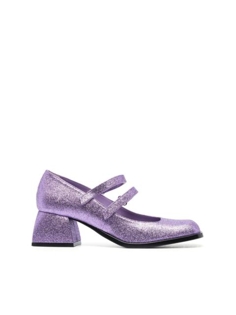 Bacara 55mm glitter mary-jane shoes