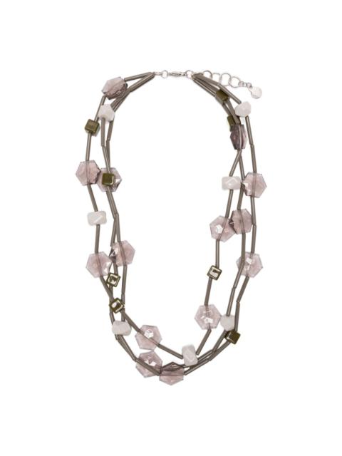 multistrand stone necklace