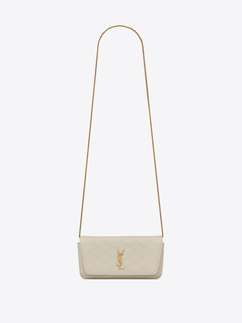 gaby chain phone holder in quilted lambskin