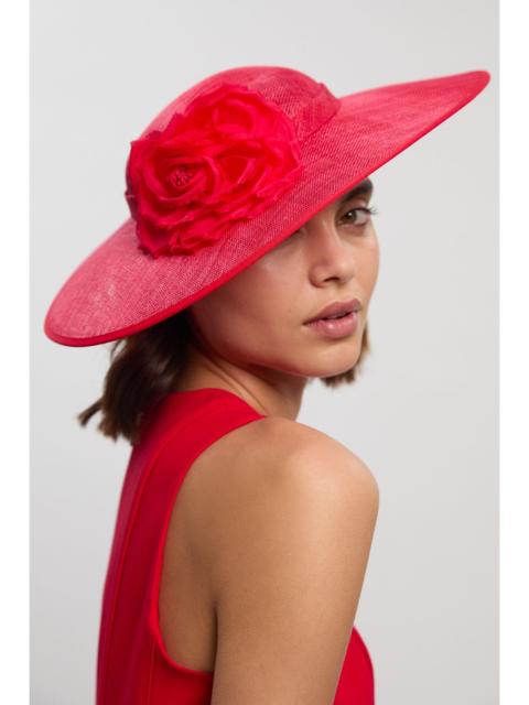 Grosgrain Trim Large Disc Flower Fascinator