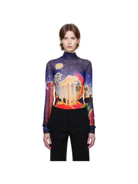 Multicolor Midnight Acropolis Mesh T-Shirt