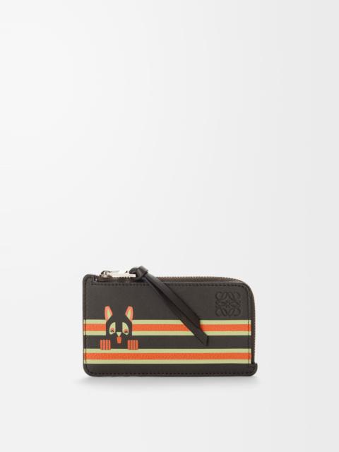 Futurist Cat coin cardholder in classic calfskin